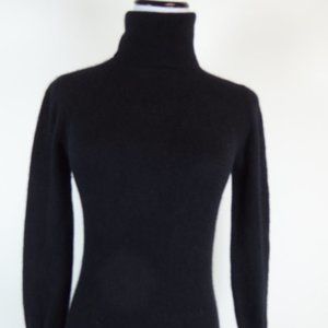 BCBG Max Azria cashmere black turtleneck sweater S